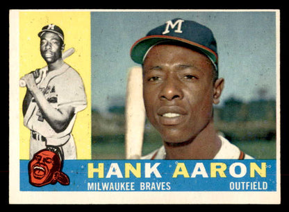 1960 Topps Baseball #300 Hank Aaron Braves EX 552832