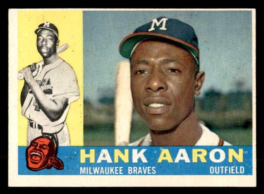1960 Topps Baseball #300 Hank Aaron Braves EX 552832