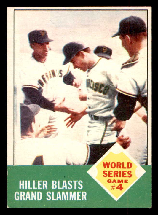 1963 Topps Baseball #145 World Series Game 4 Chuck Hiller EX-MT 552851