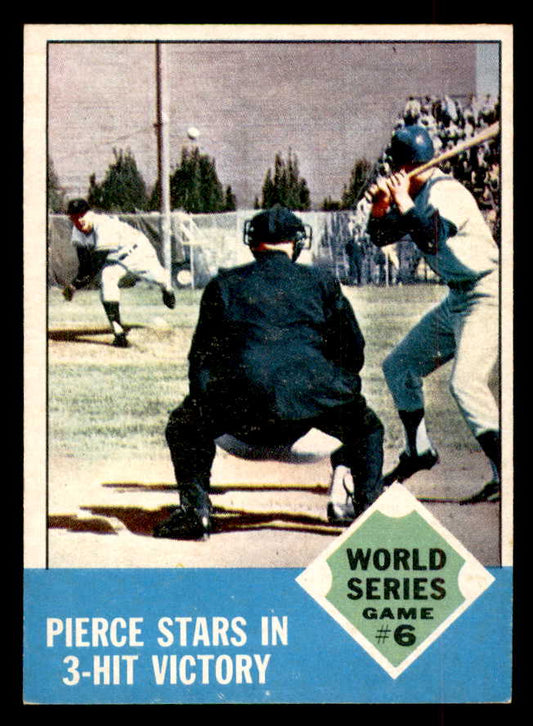 1963 Topps Baseball #147 World Series Game 6 Billy Pierce EX-MT 552868