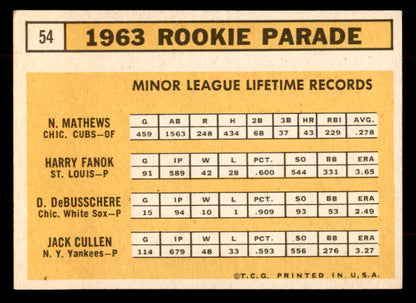1963 Topps Baseball #054 Dave DeBusschere White Sox EX-MT 552930