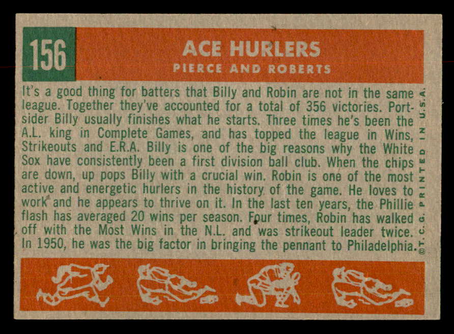 1959 Topps Baseball #156 Robin Roberts Billy Pierce EX-MT 552945