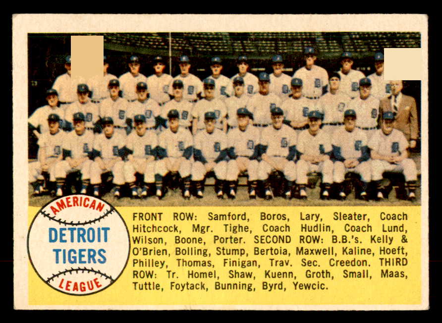 1958 Topps Baseball #397 Detroit Tigers Team VG-EX 552951