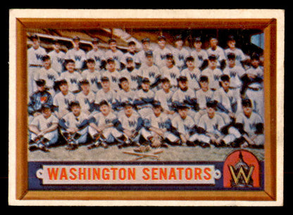 1957 Topps Baseball #270 Washington Senators Team EX 552969