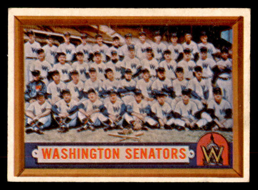1957 Topps Baseball #270 Washington Senators Team EX 552969