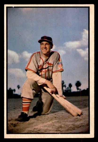 1953 Bowman Color Baseball #081 Enos Slaughter Cardinals EX-MT 552974