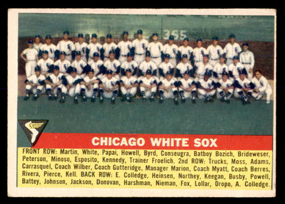 1956 Topps Baseball #188 Chicago White Sox Team EX-MT 552981