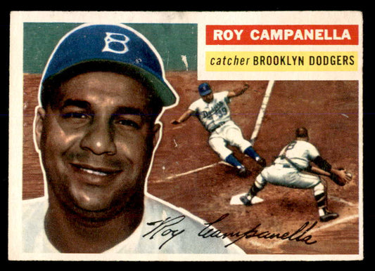 1956 Topps Baseball #101 Roy Campanella Dodgers EX-MT Gray 552983