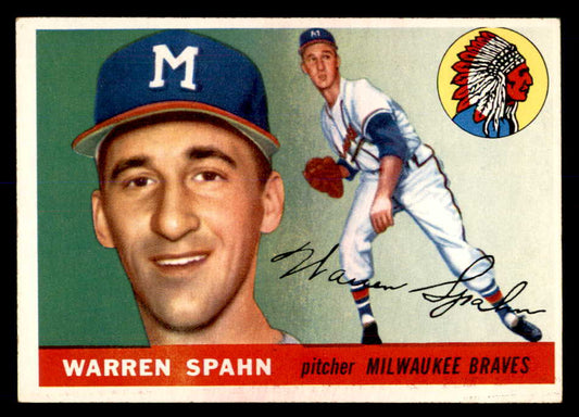 1955 Topps Baseball #031 Warren Spahn Braves EX-MT 552990