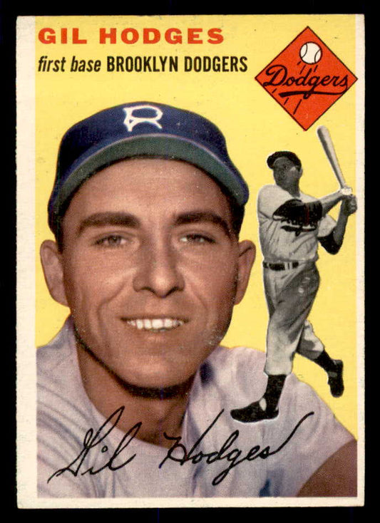 1954 Topps Baseball #102 Gil Hodges Dodgers EX-MT 552997