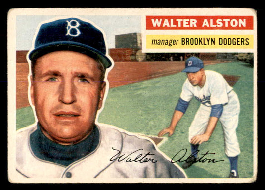 1956 Topps Baseball #008 Walter Alston Dodgers VG Gray 553040