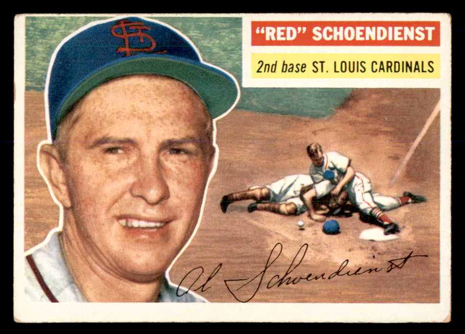 1956 Topps Baseball #165 Red Schoendienst Cardinals VG-EX White 553051