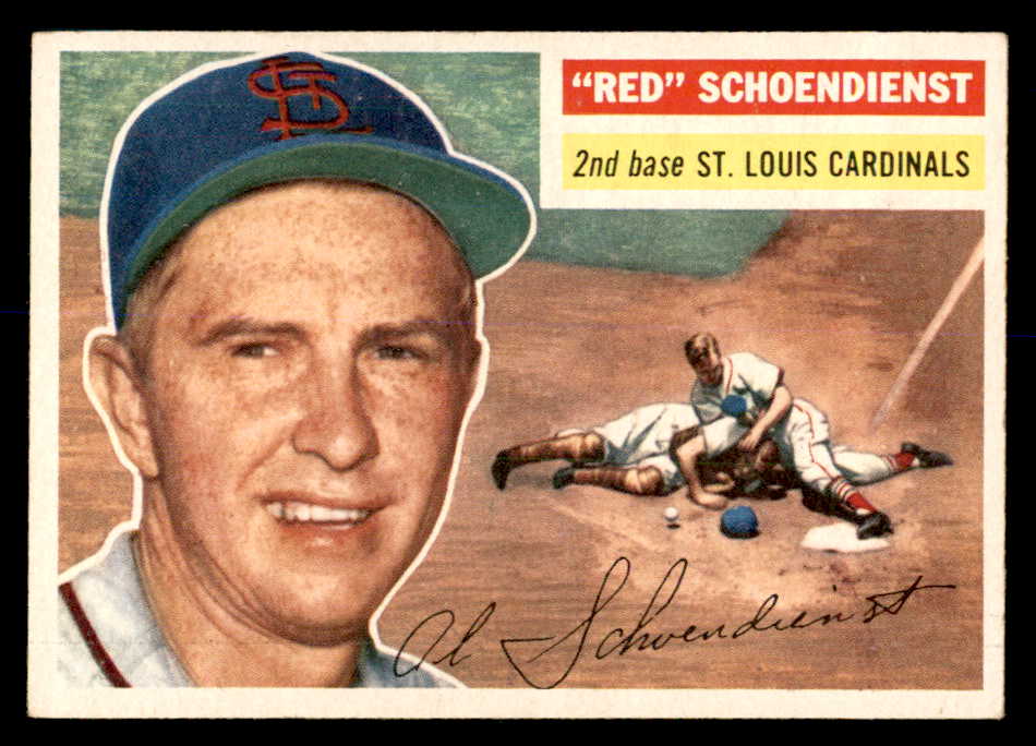 1956 Topps Baseball #165 Red Schoendienst Cardinals EX-MT Gray 553052