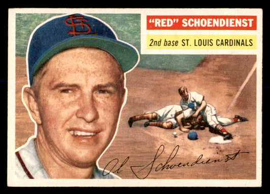 1956 Topps Baseball #165 Red Schoendienst Cardinals EX-MT Gray 553052