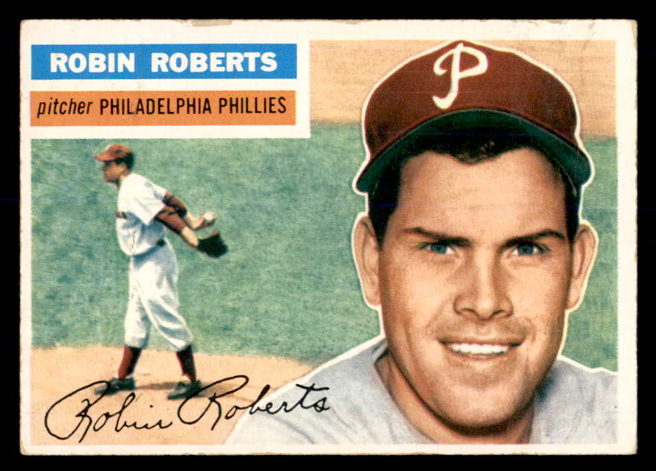 1956 Topps Baseball #180 Robin Roberts Phillies VG-EX White 553054