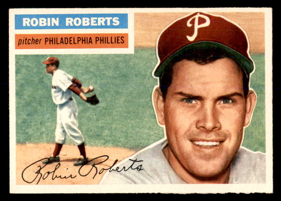 1956 Topps Baseball #180 Robin Roberts Phillies VG-EX Gray 553056