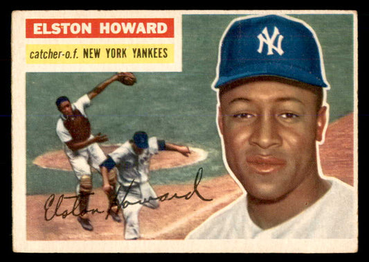 1956 Topps Baseball #208 Elston Howard Yankees EX 553066