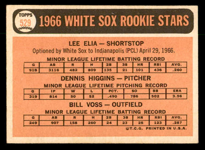 1966 Topps Baseball #529 Lee Elia White Sox EX+/EX-MT 553086
