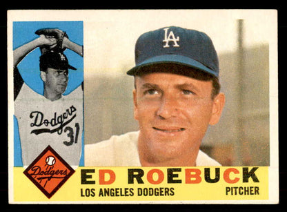 1960 Topps Baseball #519 Ed Roebuck Dodgers EX 553215