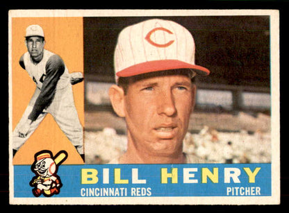 1960 Topps Baseball #524 Bill Henry Reds EX 553221