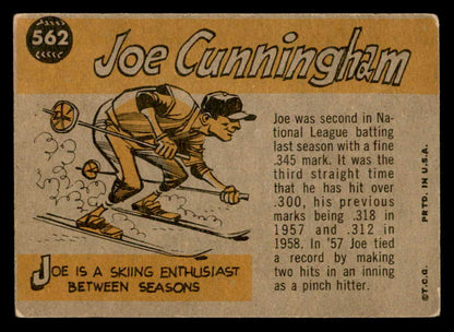 1960 Topps Baseball #562 Joe Cunningham A.S. Cardinals VG-EX 553261