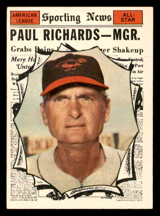 1961 Topps Baseball #566 Paul Richards A.S. Orioles EX-MT 553332