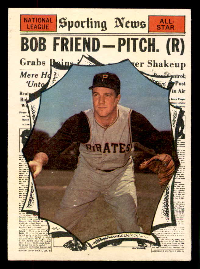 1961 Topps Baseball #585 Bob Friend A.S. Pirates EX-MT 553350