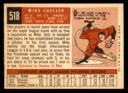 1959 Topps Baseball #518 Mike Cuellar Reds EX-MT 553358