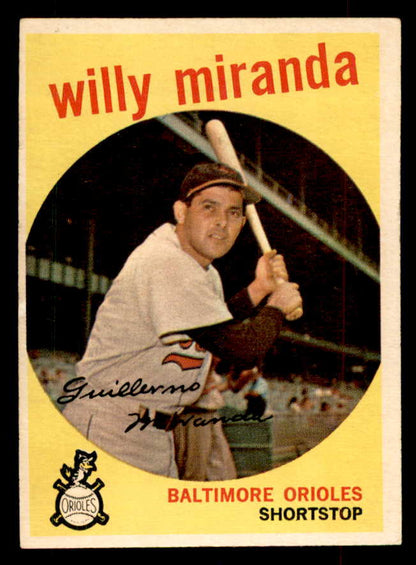 1959 Topps Baseball #540 Willie Miranda Orioles EX 553380