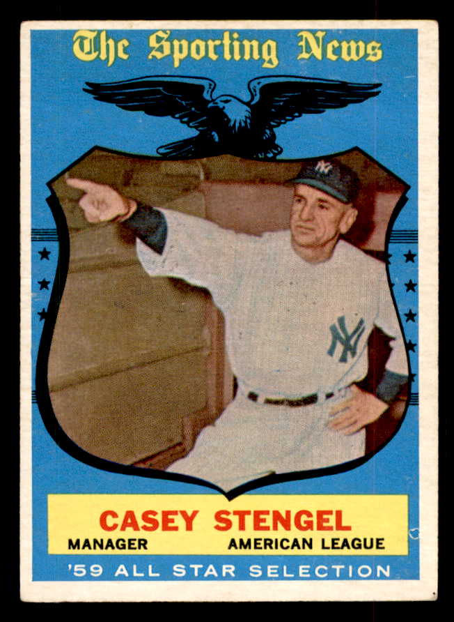 1959 Topps Baseball #552 Casey Stengel A.S. Yankees EX 553390