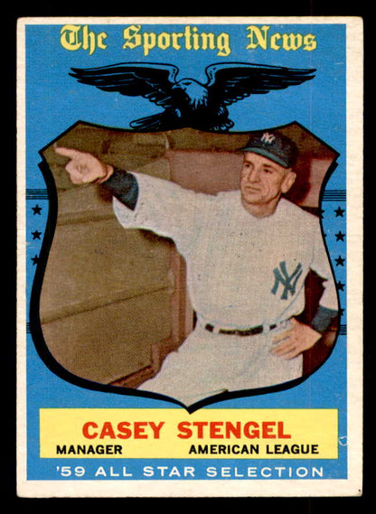 1959 Topps Baseball #552 Casey Stengel A.S. Yankees EX 553390