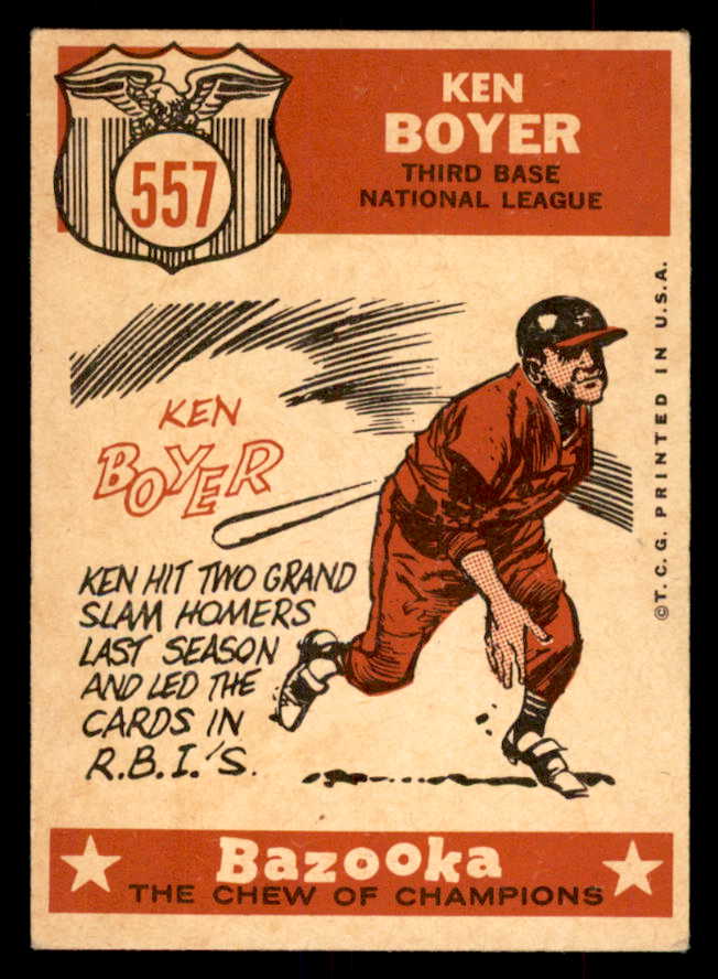 1959 Topps Baseball #557 Ken Boyer A.S. Cardinals VG-EX 553395