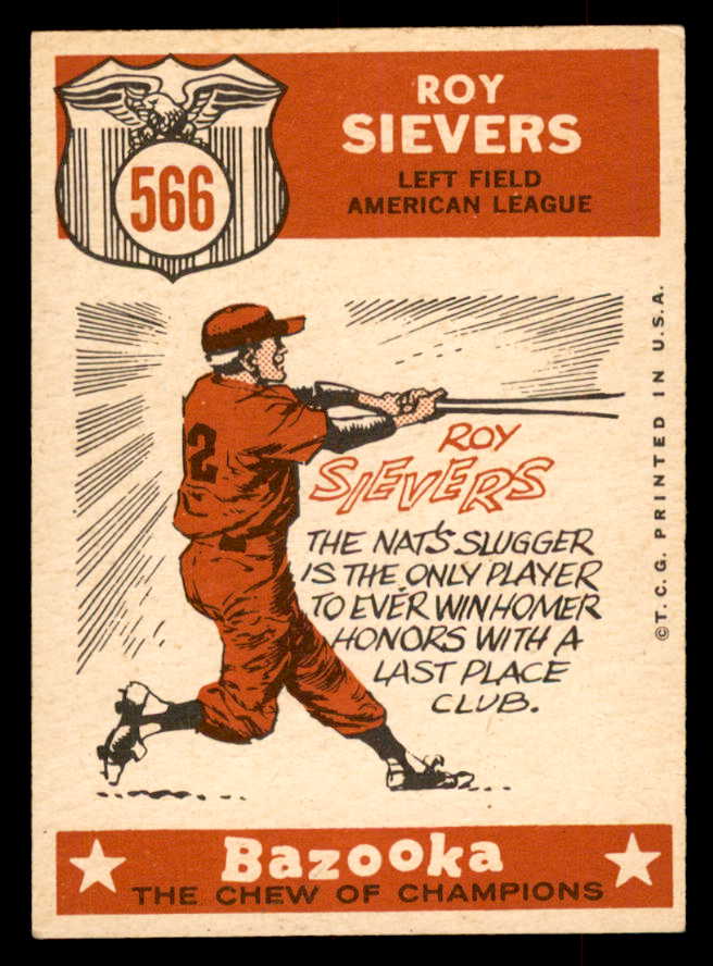1959 Topps Baseball #566 Roy Sievers A.S. Senators EX-MT 553399