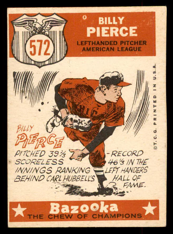 1959 Topps Baseball #572 Billy Pierce A.S. White Sox VG-EX 553404