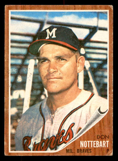 1962 Topps Baseball #541 Don Nottebart Braves VG-EX 553433
