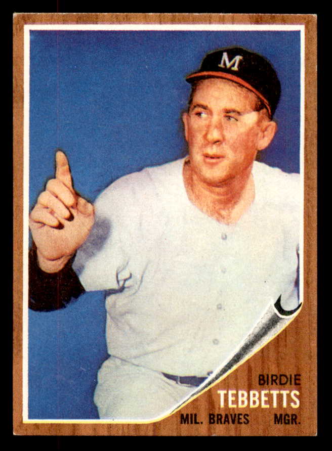 1962 Topps Baseball #588 Birdie Tebbetts Braves EX-MT 553520