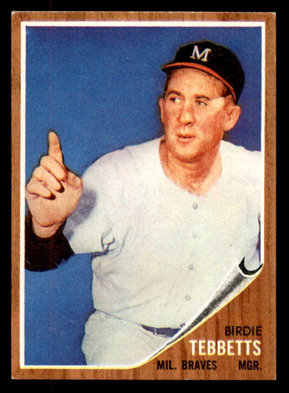 1962 Topps Baseball #588 Birdie Tebbetts Braves EX-MT 553520