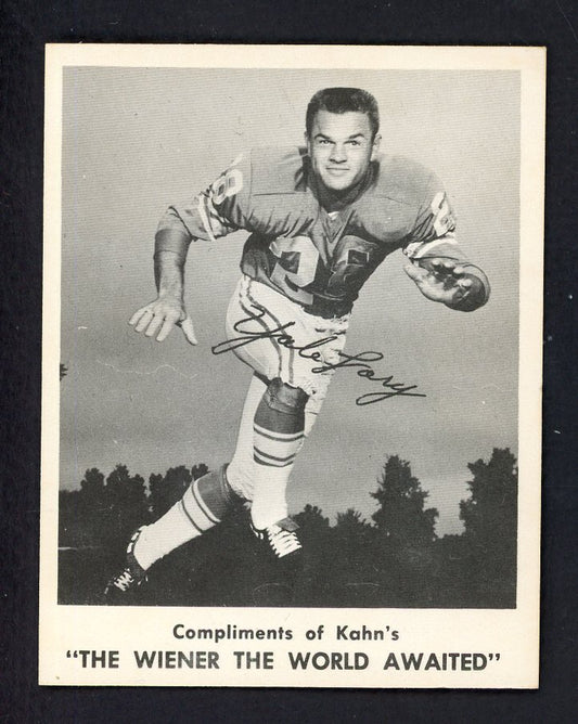 1963 Kahns Football Yale Lary Lions EX 553541