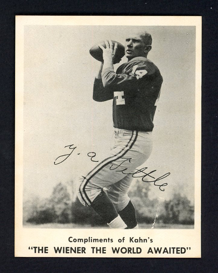 1963 Kahns Football Y.A. Tittle Giants EX 553544
