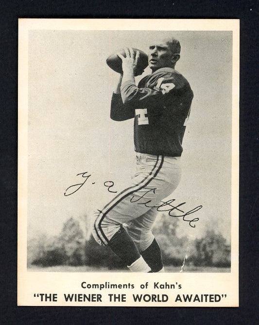 1963 Kahns Football Y.A. Tittle Giants EX 553544