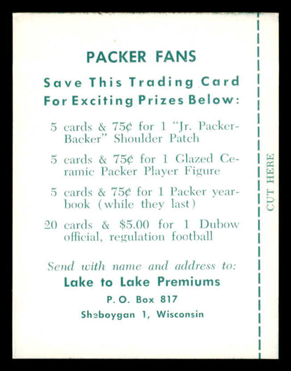 1960 Lake To Lake #031 Dan Currie Packers NR-MT 553557