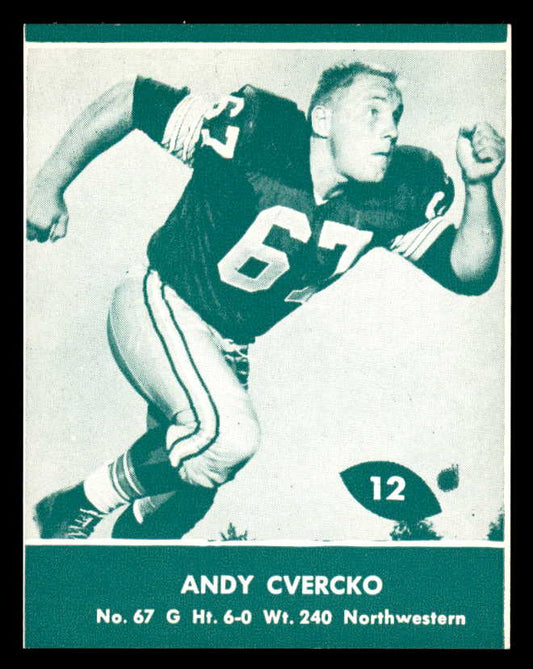 1960 Lake To Lake #012 Andy Cvercko Packers EX-MT 553562