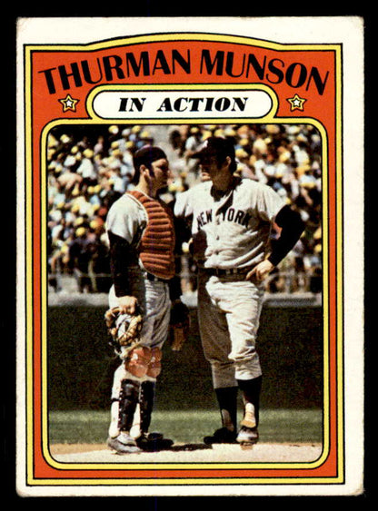1972 Topps Baseball #442 Thurman Munson IA Yankees VG 553613