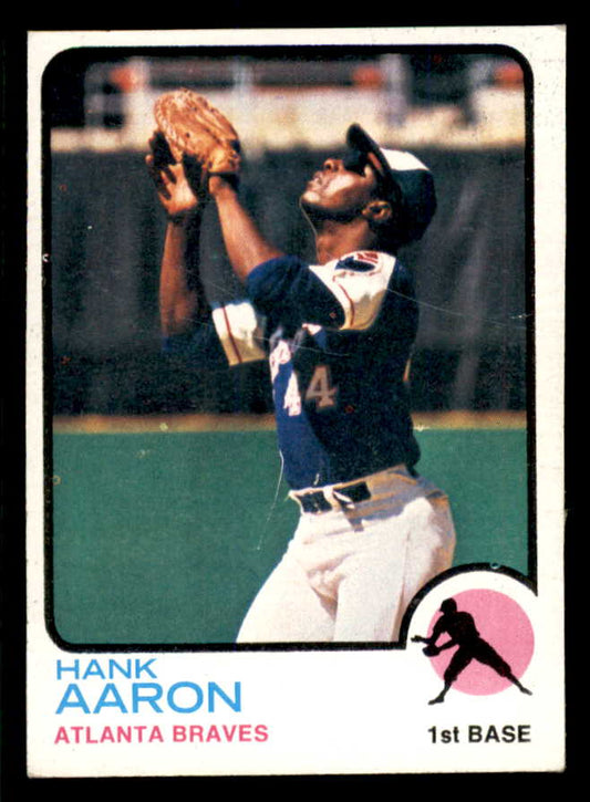 1973 Topps Baseball #100 Hank Aaron Braves EX 553628