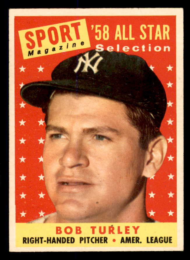 1958 Topps Baseball #493 Bob Turley A.S. Yankees NR-MT 553647