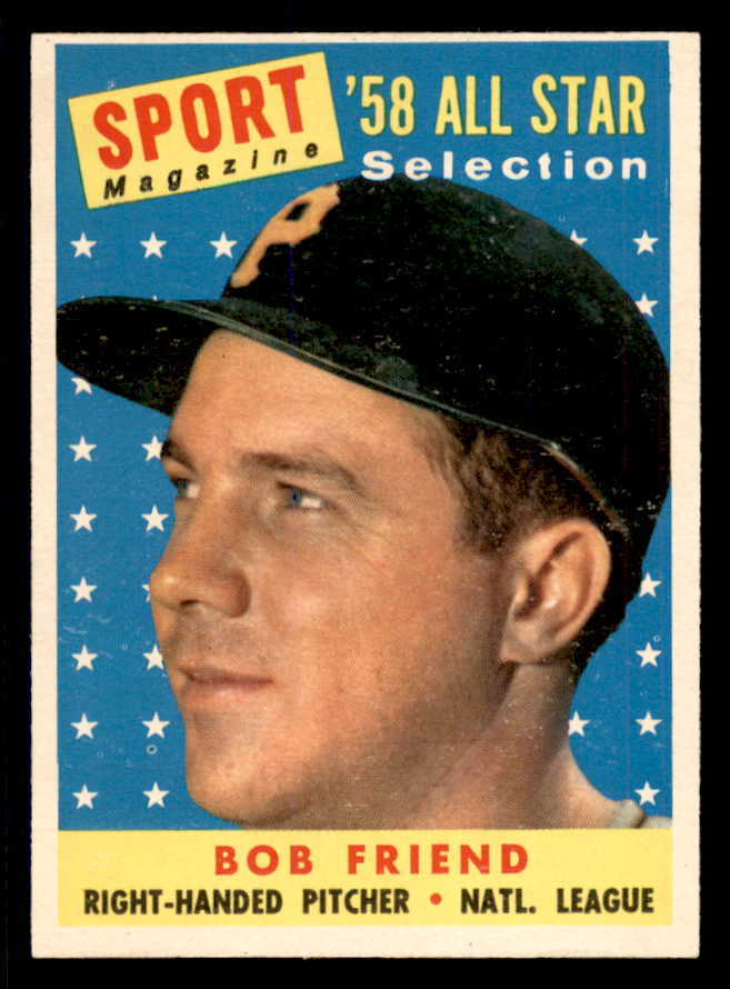 1958 Topps Baseball #492 Bob Friend A.S. Pirates NR-MT 553650