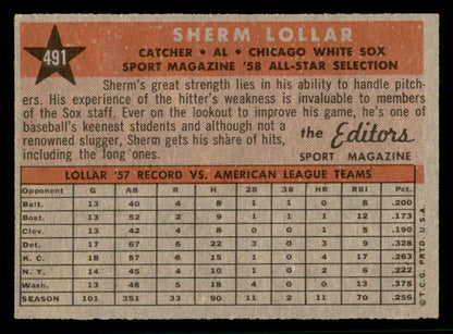 1958 Topps Baseball #491 Sherm Lollar A.S. White Sox NR-MT 553680