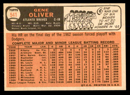 1966 Topps Baseball #541 Gene Oliver Braves NR-MT 553730
