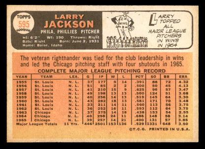 1966 Topps Baseball #595 Larry Jackson Phillies EX-MT 553854