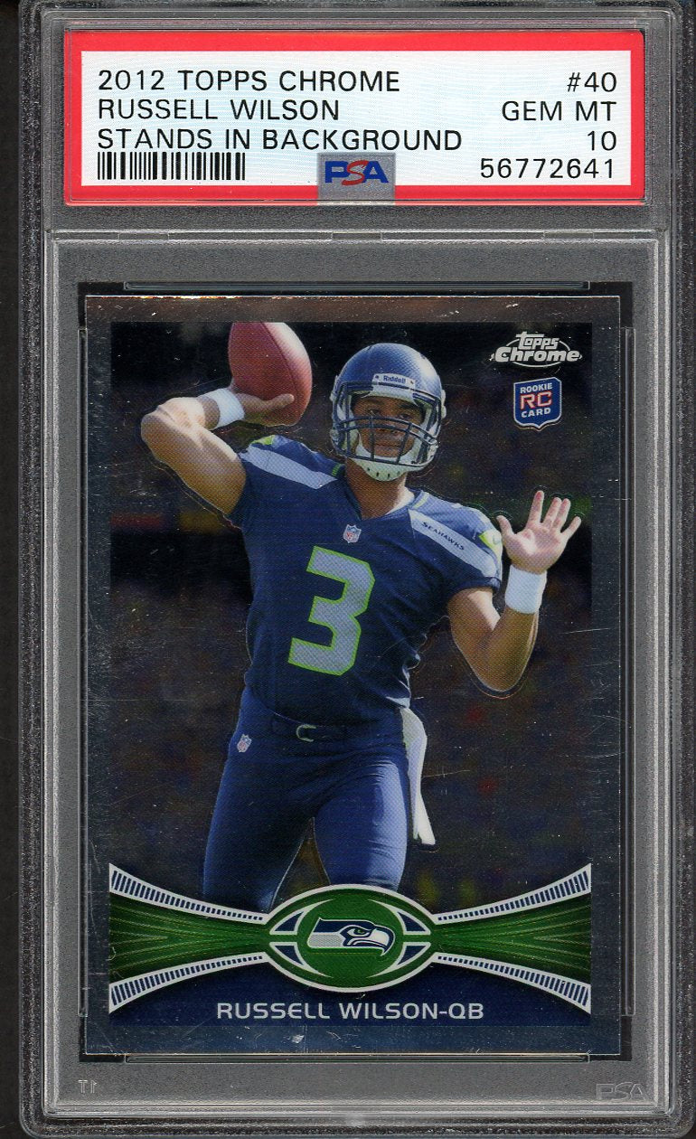 2012 Topps Chrome #040 Russell Wilson Seahawks PSA 10 GEM MINT 554350